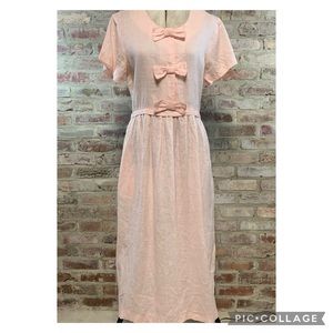 St simon vintage pink linen dress 10